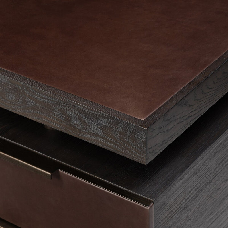 Belfast Desk - Smoked Black Oak Veneer