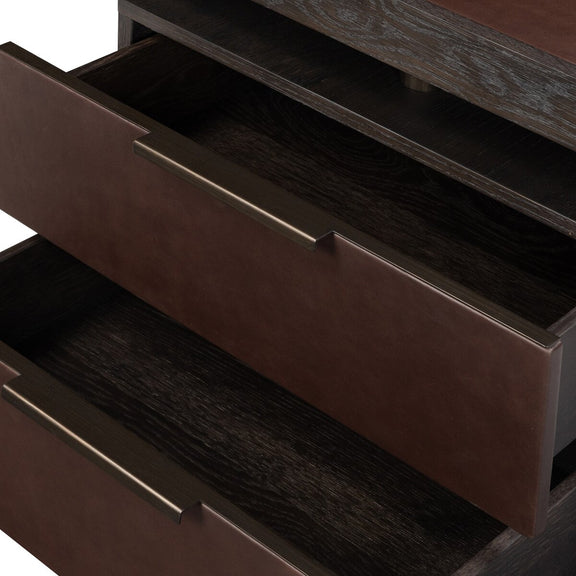 Belfast Desk - Smoked Black Oak Veneer