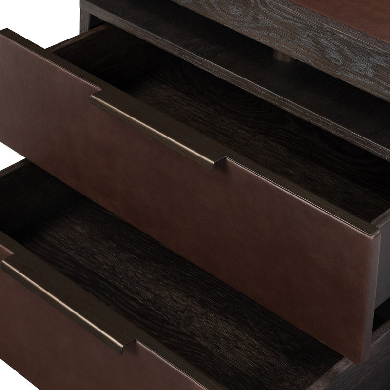 Belfast Desk - Smoked Black Oak Veneer