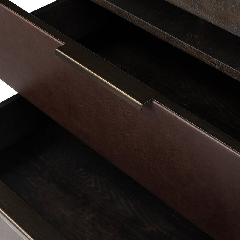 Belfast Desk - Smoked Black Oak Veneer