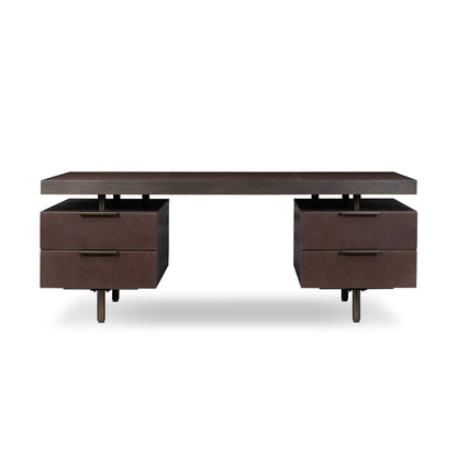 Belfast Desk - Smoked Black Oak Veneer