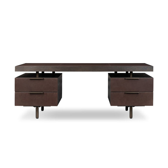 Belfast Desk - Smoked Black Oak Veneer