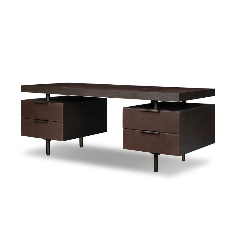 Belfast Desk - Smoked Black Oak Veneer