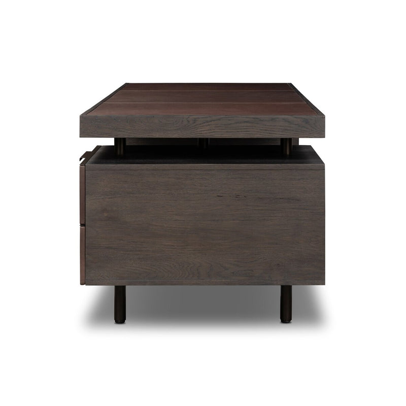 Belfast Desk - Smoked Black Oak Veneer