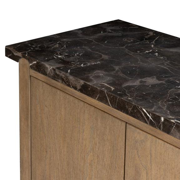 Garrison Media Console - Drifted Oak Thin Veneer