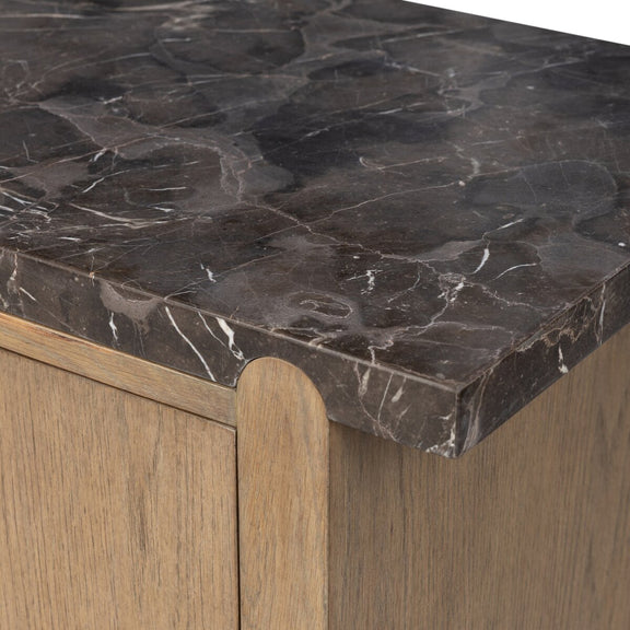 Garrison Media Console - Drifted Oak Thin Veneer