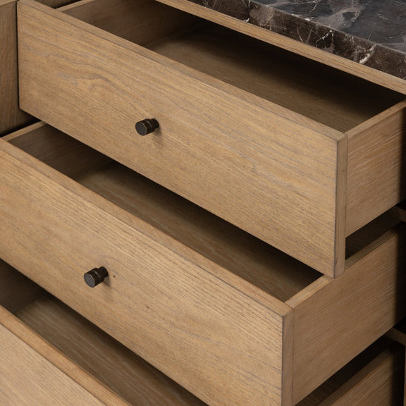 Garrison Media Console - Drifted Oak Thin Veneer