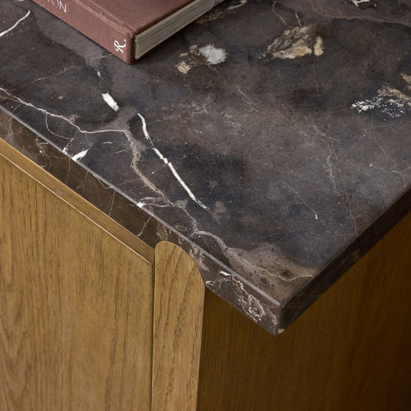 Garrison Media Console - Drifted Oak Thin Veneer
