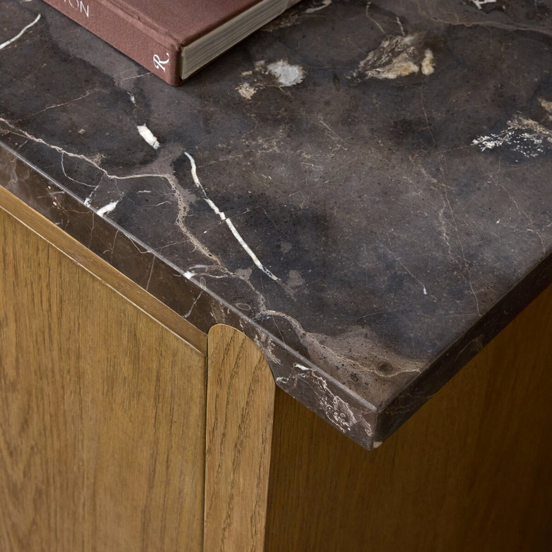Garrison Media Console - Drifted Oak Thin Veneer