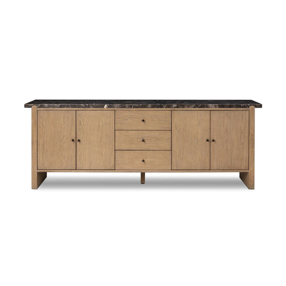 Garrison Media Console - Drifted Oak Thin Veneer