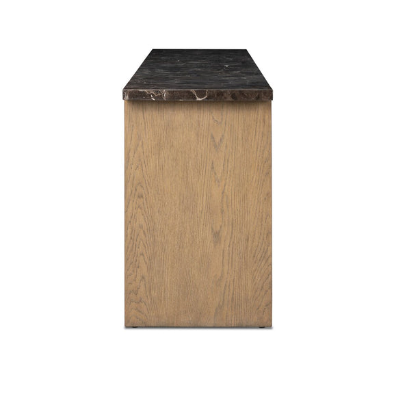 Garrison Media Console - Drifted Oak Thin Veneer