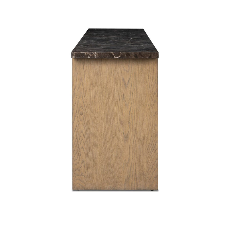Garrison Media Console - Drifted Oak Thin Veneer