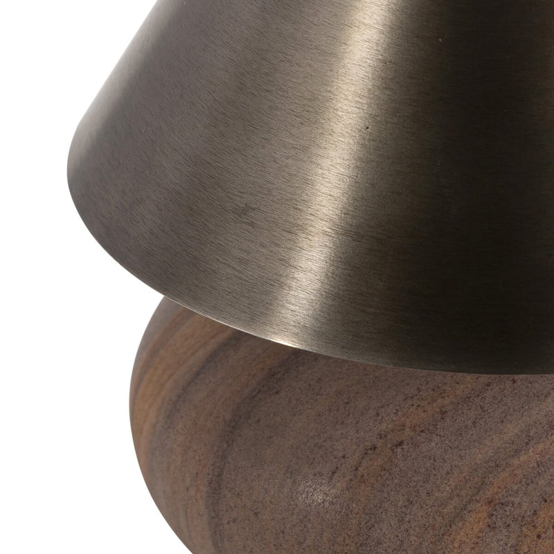 Ebba Cordless Table Lamp - Henna Marble Solid