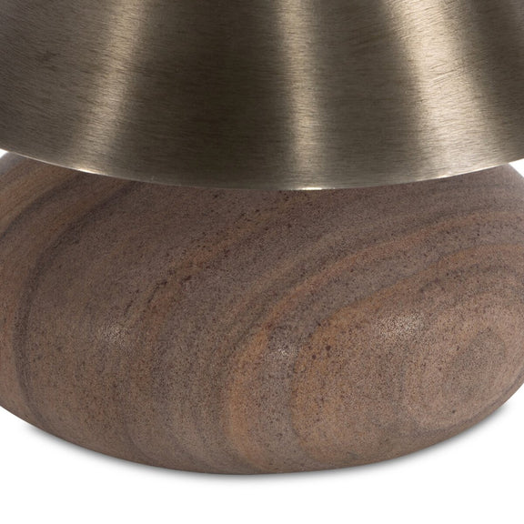Ebba Cordless Table Lamp - Henna Marble Solid