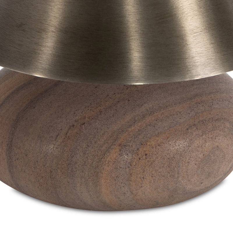 Ebba Cordless Table Lamp - Henna Marble Solid