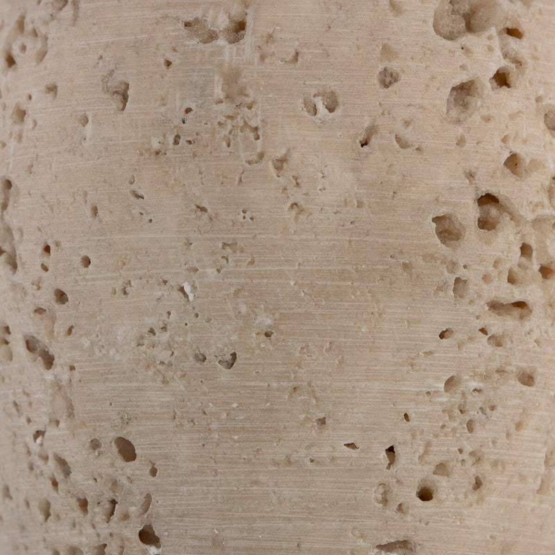 Taos Cordless Table Lamp - Natural Travertine