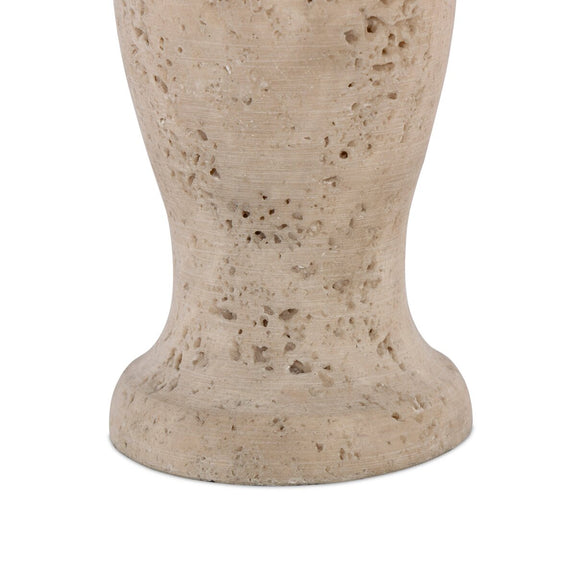 Taos Cordless Table Lamp - Natural Travertine