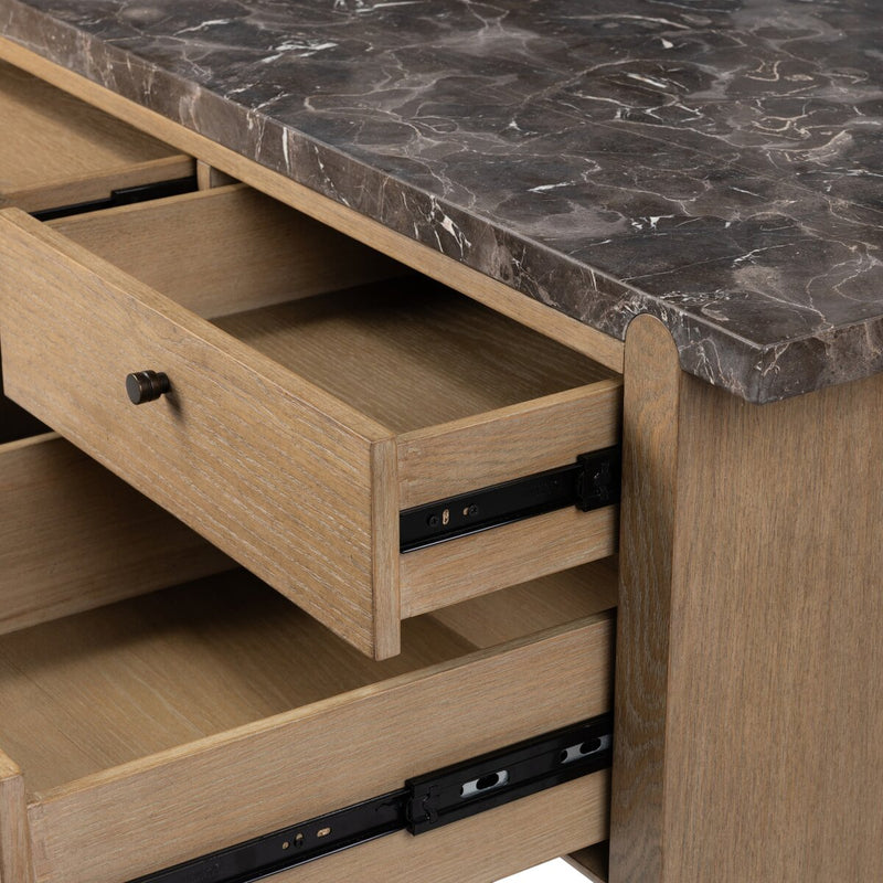 Garrison Desk - Drifted Oak Thin Veneer