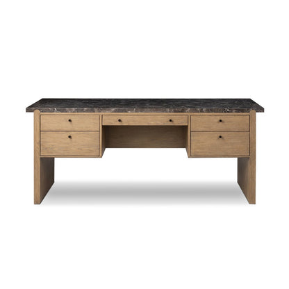 Garrison Desk - Drifted Oak Thin Veneer