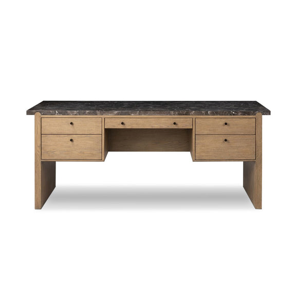 Garrison Desk - Drifted Oak Thin Veneer