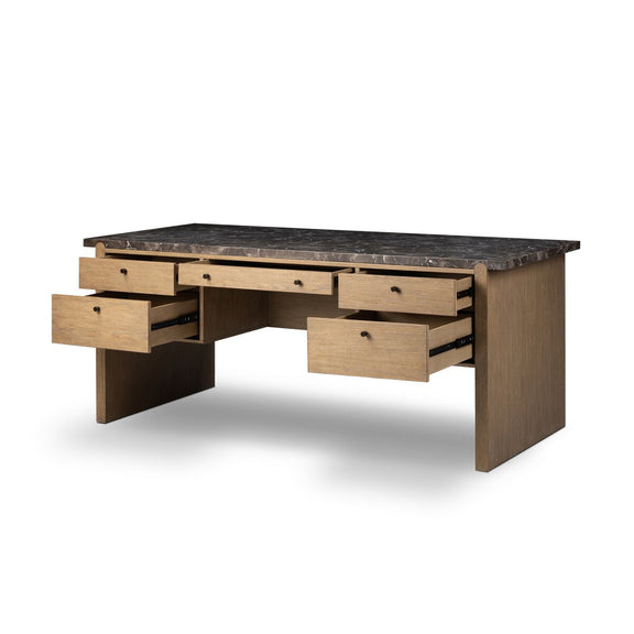 Garrison Desk - Drifted Oak Thin Veneer
