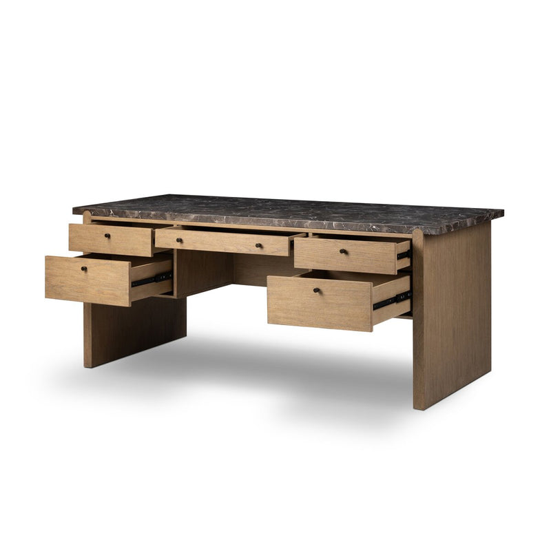 Garrison Desk - Drifted Oak Thin Veneer