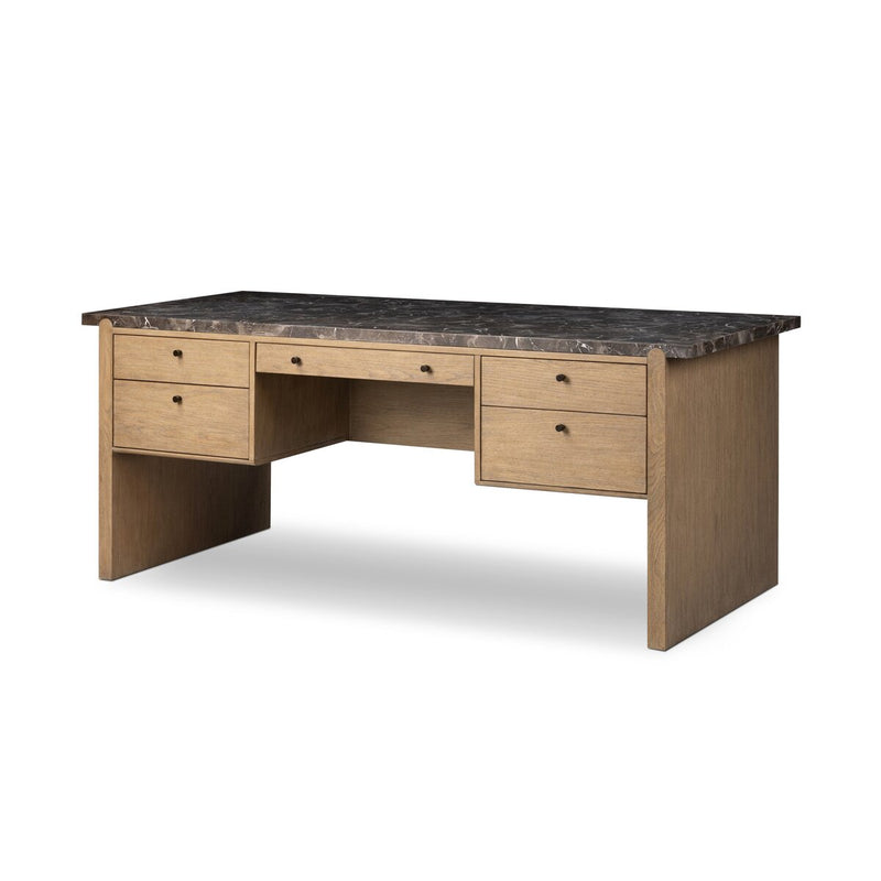 Garrison Desk - Drifted Oak Thin Veneer