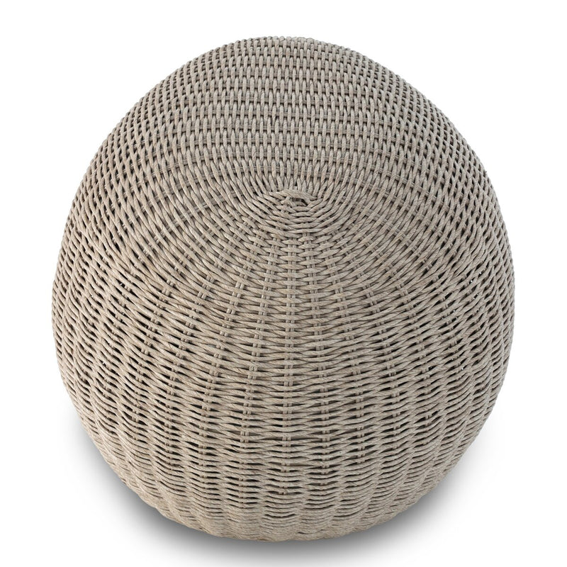 Remmick Outdoor Ottoman - Vintage White