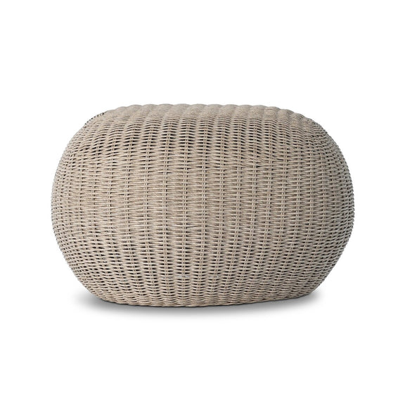 Remmick Outdoor Ottoman - Vintage White