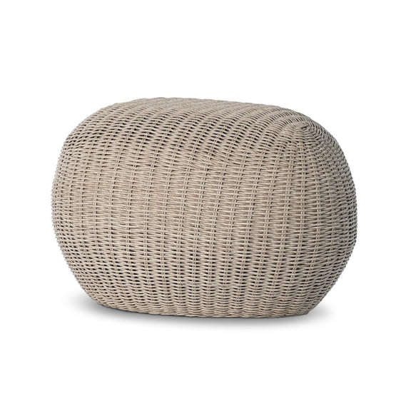 Remmick Outdoor Ottoman - Vintage White