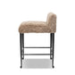 Corla Counter Stool - Taupe Shearling