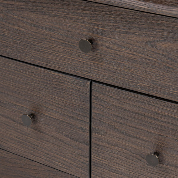 Florence 7 Drawer Dresser - Rubbed Black Oak Veneer