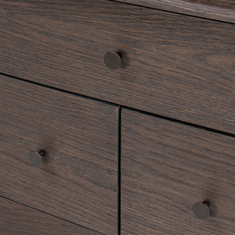 Florence 7 Drawer Dresser - Rubbed Black Oak Veneer