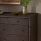 Florence 7 Drawer Dresser - Rubbed Black Oak Veneer