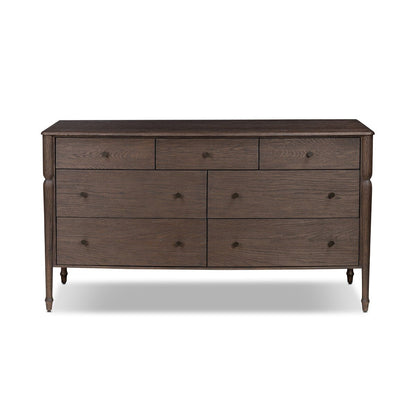 Florence 7 Drawer Dresser - Rubbed Black Oak Veneer