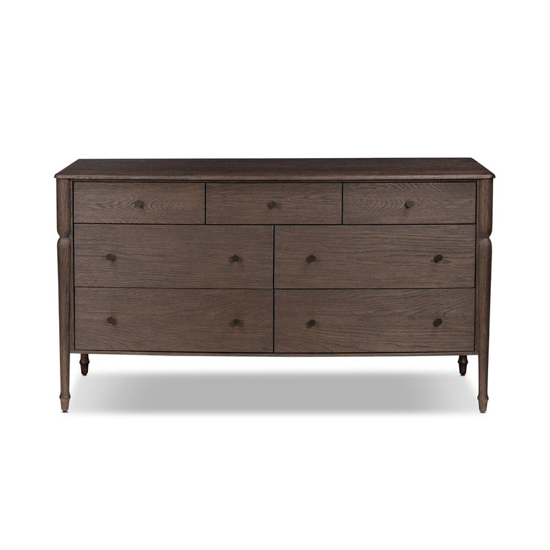 Florence 7 Drawer Dresser - Rubbed Black Oak Veneer