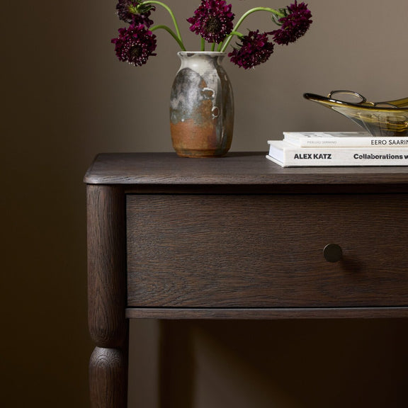 Florence Nightstand - Rubbed Black Oak Veneer