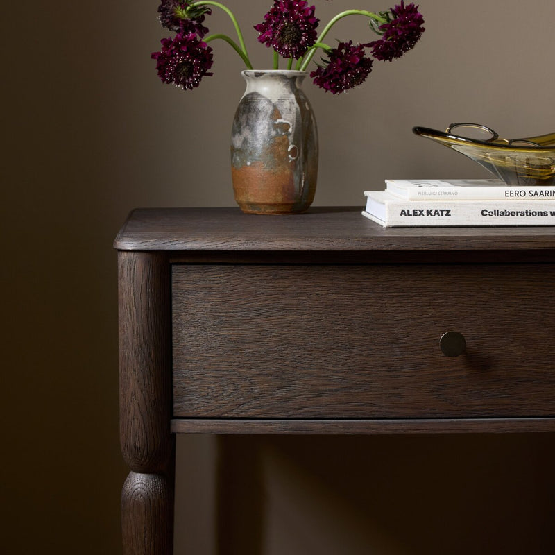 Florence Nightstand - Rubbed Black Oak Veneer