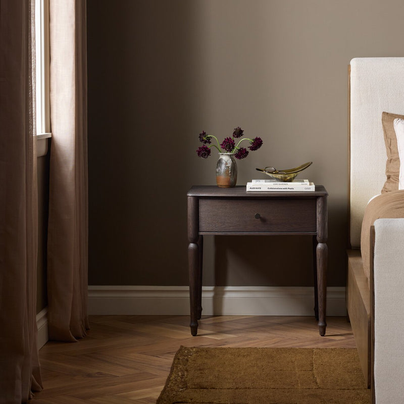 Florence Nightstand - Rubbed Black Oak Veneer