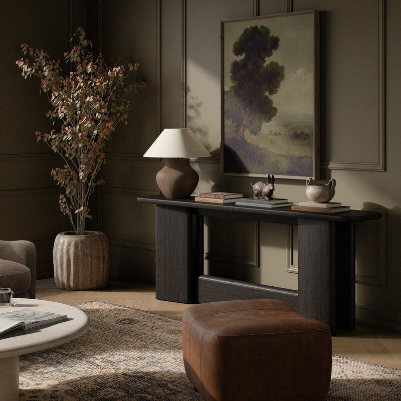 Nadine Console Table - Smoked Black Oak Veneer