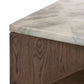 Bailor Coffee Table - Sandblasted White Marble