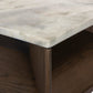 Bailor Coffee Table - Sandblasted White Marble
