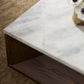 Bailor Coffee Table - Sandblasted White Marble