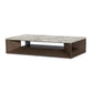 Bailor Coffee Table - Sandblasted White Marble