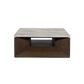 Bailor Coffee Table - Sandblasted White Marble