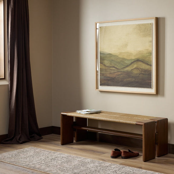 Heather Accent Bench - Natural Agel