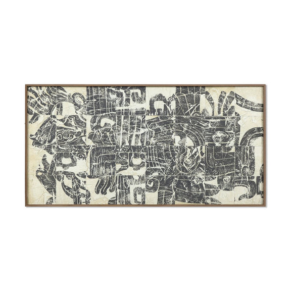 Arrival Of The Conquistador by Douglas Galloway - Rustic Walnut Floater
