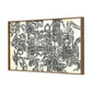 Arrival Of The Conquistador by Douglas Galloway - Rustic Walnut Floater