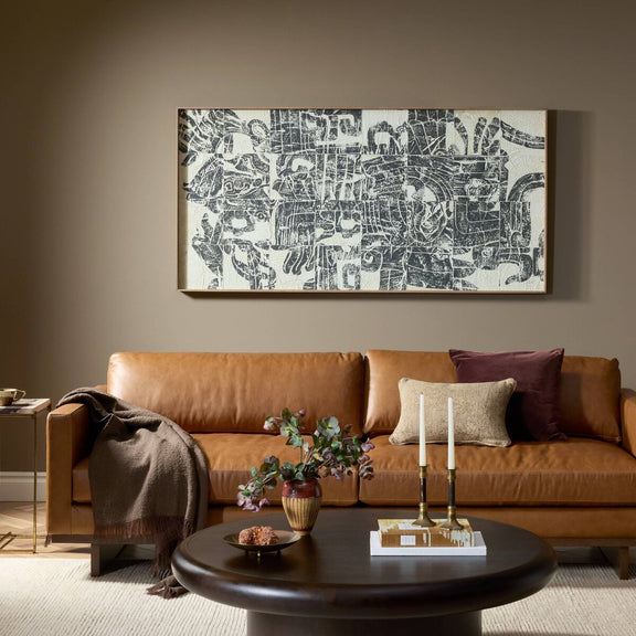 Arrival Of The Conquistador by Douglas Galloway - Rustic Walnut Floater