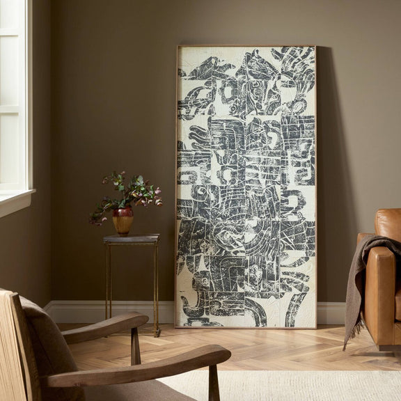 Arrival Of The Conquistador by Douglas Galloway - Rustic Walnut Floater